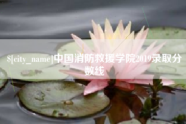 孝义中国消防救援学院2019录取分数线