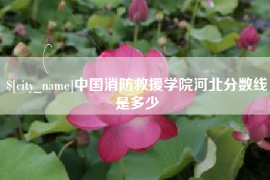 孝义中国消防救援学院河北分数线是多少