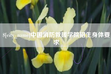 孝义中国消防救援学院招生身体要求
