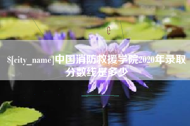 孝义中国消防救援学院2020年录取分数线是多少