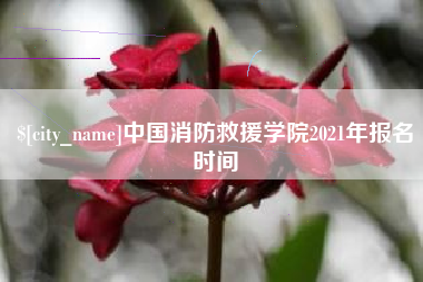 孝义中国消防救援学院2021年报名时间