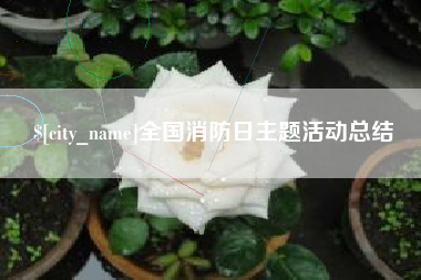 孝义全国消防日主题活动总结