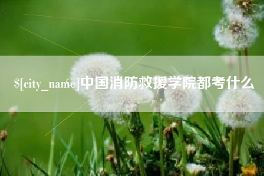 孝义中国消防救援学院都考什么