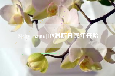 孝义119消防日哪年开始