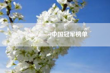 孝义中国冠军榜单