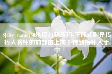孝义60米接力赛技巧-下压式则是传棒人将棒的前部由上向下传到接棒人手中